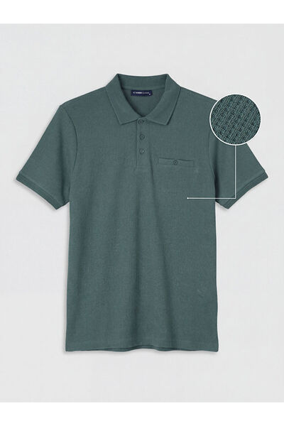 LC Waikiki Blue Polo Neck Men's T-Shirt