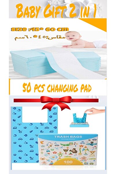 Generic Baby Gift 100 Pcs small Disposable Changing Pad and100 Count Diaper B...