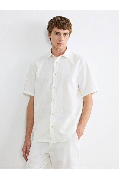 LC Waikiki Ecru Regular Fit Men's Shirt