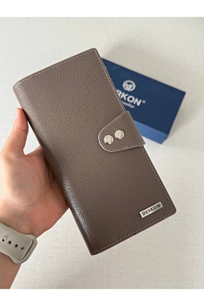 DERKON Evro Model Genuine Leather Wallet with Plenty of Card Holders