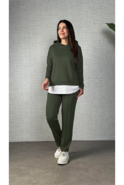 Wear Up Γυναικείο μακρυμάνικο κοστούμι με κουκούλα με κορδόνια από βισκόζη με...