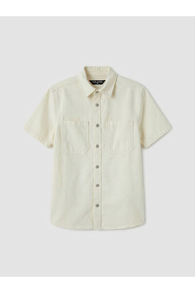 LC Waikiki Beige Loose Fit Men's Jean Shirt