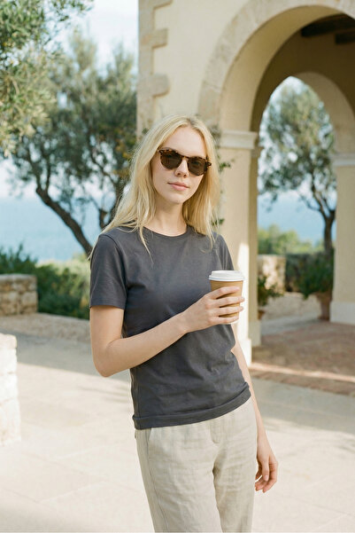 Mero Life Γυναικείο μπλουζάκι από 100% βαμβάκι Basic Comfortable Fit Lycra με...