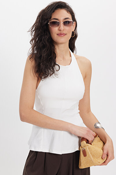 Tudors Γυναικεία μπλούζα Slim Fit με λεπτή εφαρμογή, 100% βαμβακερή, με δέσιμ...