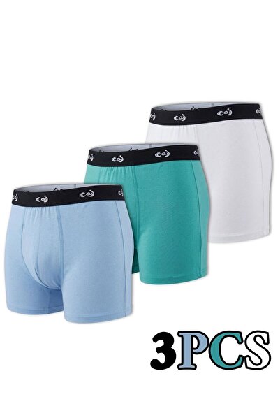 CAJ بوكسر رجالي قطن 100% Ultra Comfort – عبوة 3 قطع – قصة مريحة Perfect Fit ق...