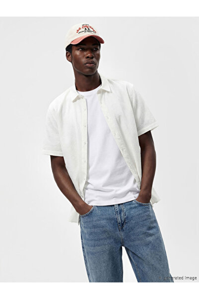 LC Waikiki White Comfortable Fit Textured Men's Shirt