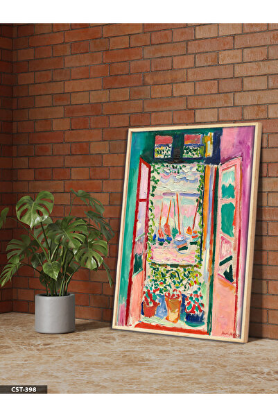Evinemoda Matisse Poster Single Piece Wooden Framed Painting