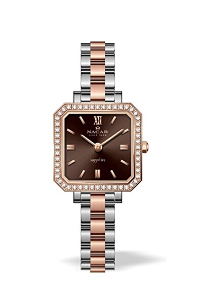 Nacar NC08-39430759-EKMS ÇELİK - PEMBE METAL BAND KADIN KOL SAATİ