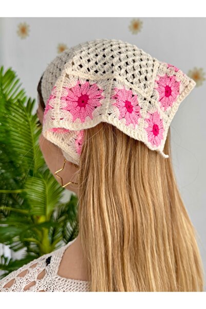 Toka Kutum Kids Store Pembe Renk Örme Bohem Bandana