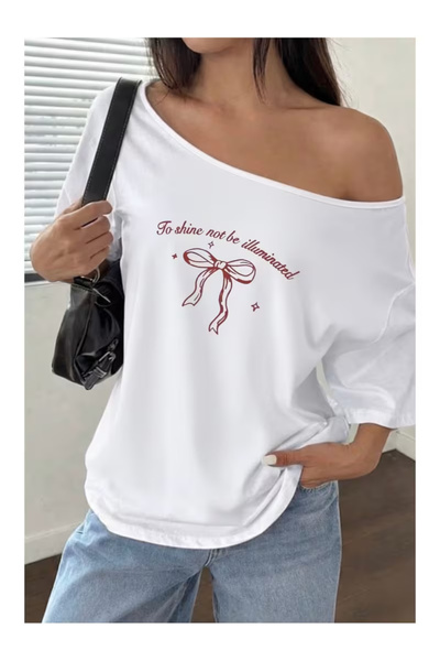 Machetta Γυναικείο μπλουζάκι με λαιμόκοψη Kayak Shine με στάμπα Oversize από ...