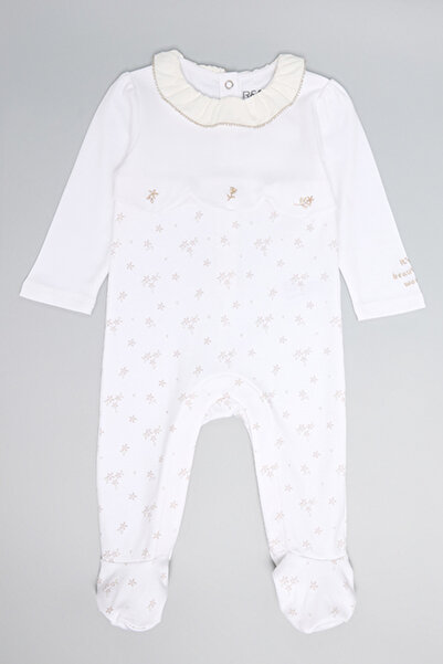 R&B Printed Footed Sleepsuit with Long Sleeves