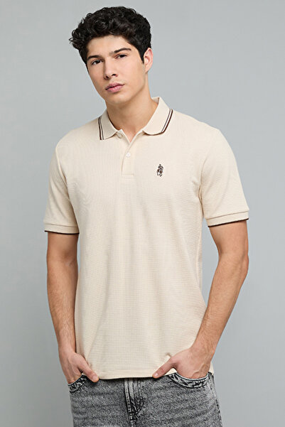 R&B Logo Detail Polo T-Shirt with Short Sleeves