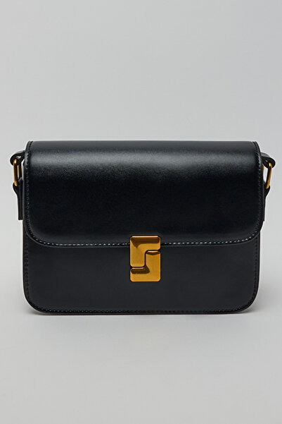 R&B Textured Flap Crossbody Bag