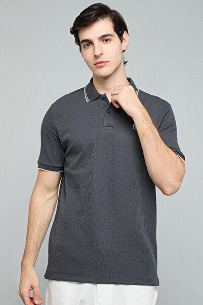 R&B Logo Detail Polo T-Shirt with Short Sleeves