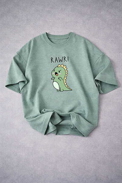 Revasser Unisex Γυναικείο/Ανδρικό μπλουζάκι RWAR με ειδική στάμπα, υπερμεγέθη...