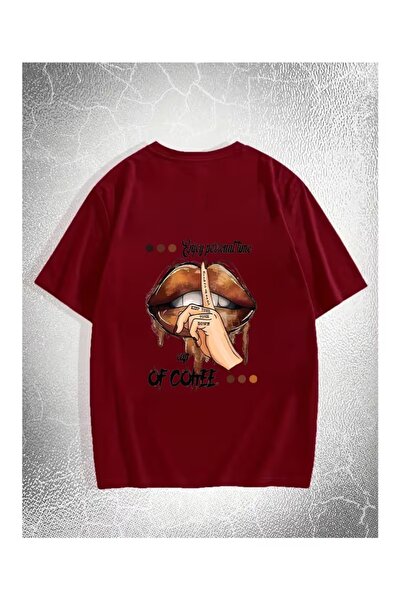 ZİYMO Υπερμεγέθες μπλουζάκι με στάμπα χειλιών στην πλάτη