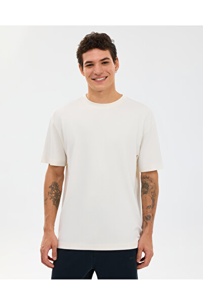 SKECHERS M Relaxed Fıt T-Shirt Erkek Beyaz Tshirt S2610136-3855