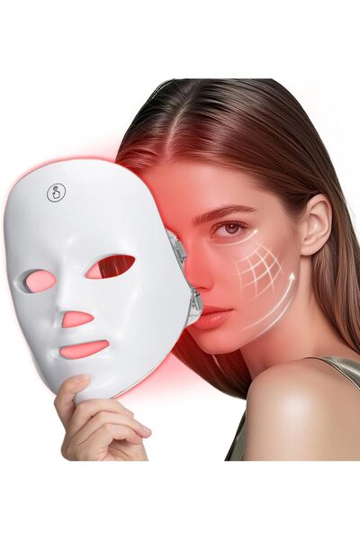 NEONI LED Face Mask 7 Color Light Therapy Facial Device Portable Rechargeable...