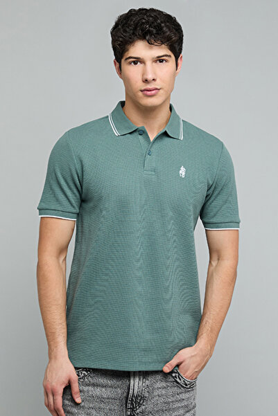 R&B Logo Detail Polo T-Shirt with Short Sleeves