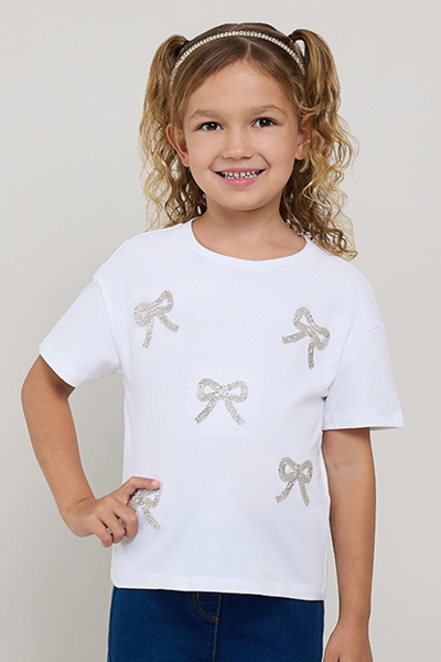 R&B Embellished T-Shirt with Crew Neck and Short Sleeves