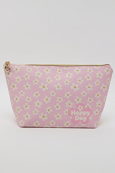 R&B Floral Print Cosmetic Pouch