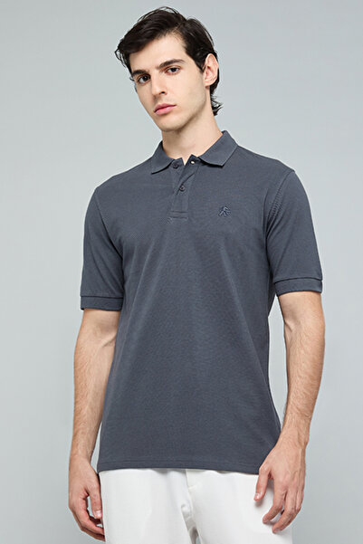 R&B Solid Polo T-Shirt with Short Sleeves