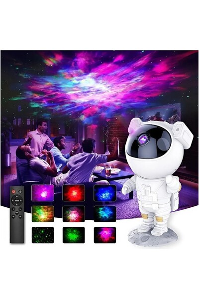 Genel Markalar Astronot Projektör LED Işık Galaxy 360* Yıldız Projeksiyon Nas...