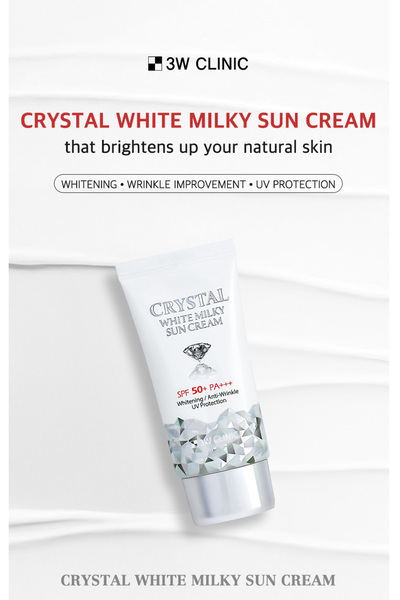 3W CLINIC CRYSTAL WHITE MILKY SUN CREAM