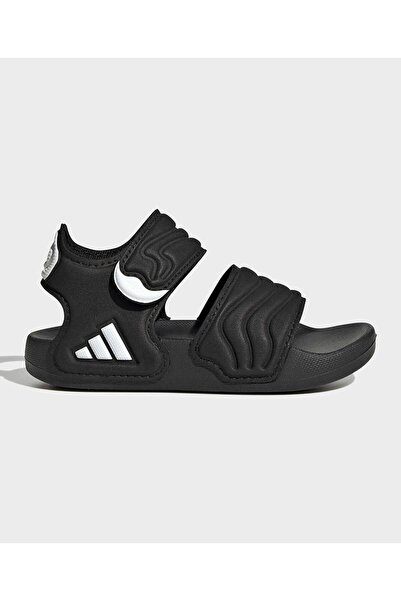adidas صندل أديليت بشريط فيلكرو - أسود أساسي
