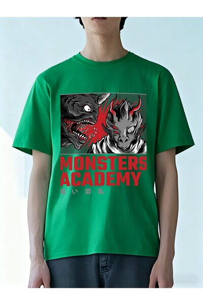 bolivia's تي شيرت أخضر مطبوع - ياقة دائرية