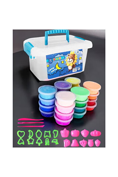 ZCM-HAPPY 36-Color Kids Clay Set with Storage Box & Molds – Creative Modeling...