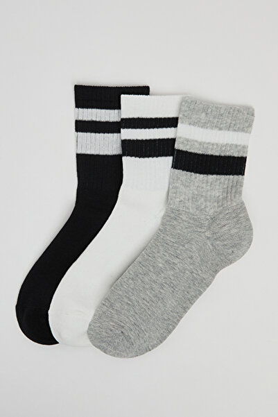 R&B 3 Pack Striped Crew Socks