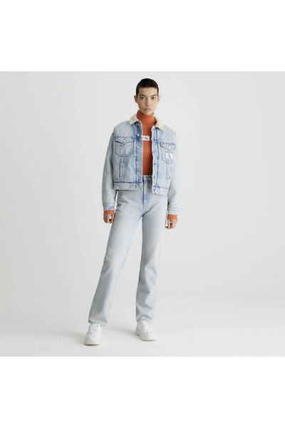 Calvin Klein Jeans Sherpa Denim Kadın Mavi Mont