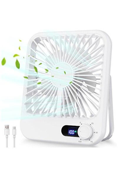 YSBER Φορητός Ανεμιστήρας, 100 Επίπεδα Ταχύτητας, Ρυθμιζόμενη Γωνία, Για Γραφ...