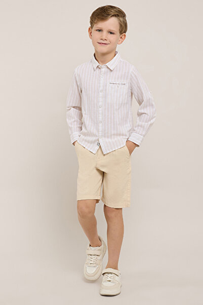 R&B Striped Shirt & Shorts Set
