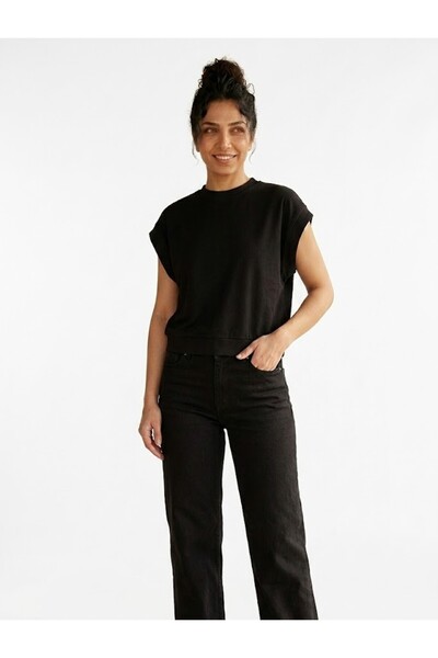 RAFF MAĞAZA Women's Moon Sleeve T-Shirt