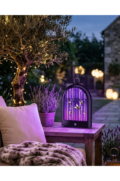 Terrien Kullanışlı Şarjlı UV Böcek Öldürücü Lamba Balkon ve Bahçe İçin Uygun