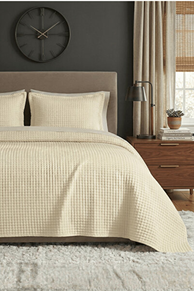 Anılsan Σετ Κάλυμμα Κρεβατιού Nuvia Διπλό - Εκρού