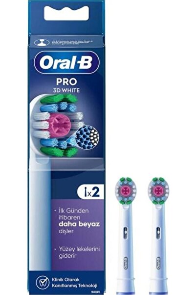 Oral-B Pro 3D White X-Filament Diş Fırçası Başlığı 2'li