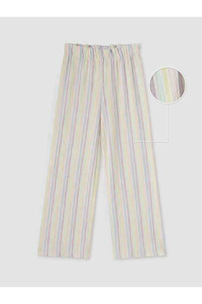 LC Waikiki RMZ GİYİM FARKİLYA Pantaloni pentru fete cu dungi și șnur în talie