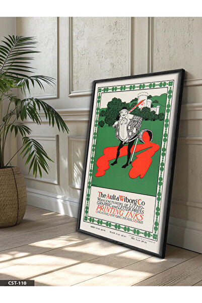 Evinemoda Poster cu figură dansatoare, tablou într-o singură piesă, înrămat î...