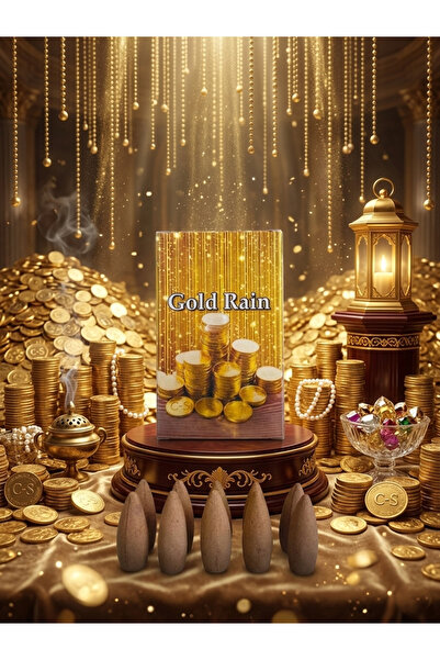 SEMY STORE Konik Geri Akış Tütsüsü, Yoga, Meditasyon, Gold Rain Temalı (10 Ad...