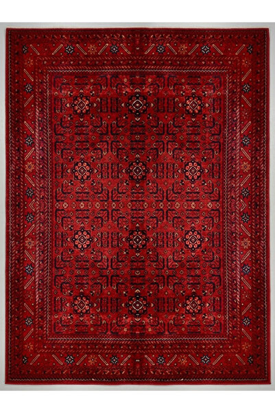 Gergef House LAL-İ Desenli Dokuma Taban Modern Dekoratif Halı