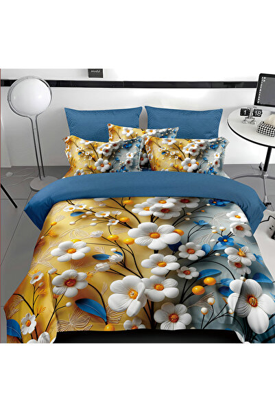 OEM Lenjerie de pat cu elastic pentru pat dublu 2 persoane, PRV, Finet 4 pies...