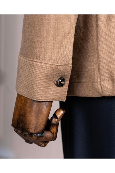 TerziAdemAltun Italian Style Slim Fit Sports Men's Coat Camel T13379