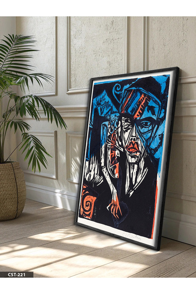 Evinemoda Ernst Kirchner Classic Poster One Piece Black Black Wooden Framed P...