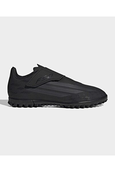 adidas حذاء كرة قدم F50 Club Velcro Turf بإغلاق فيلكرو - أسود/رمادي