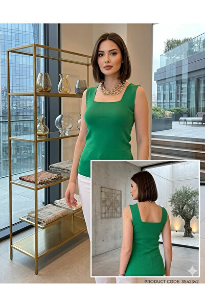 ÖZZYFASHION رياضي تريكو برقبة مربعة