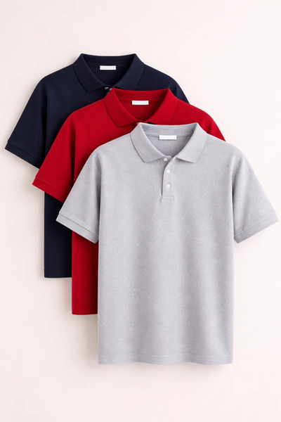 MATERIAL Κοντομάνικο polo - Μαύρο - Χαλαρό