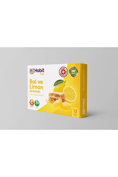 Hi Habit Bal Limon Drops – Şekersiz Ferahlatıcı Pastil ( 12 adet )